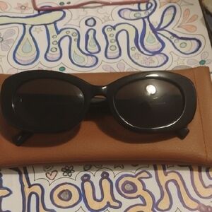Warby Parker Black Sunglasses with Brown Case